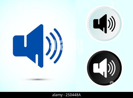 Volume-Symbol Design-Illustration, Sound-Symbol für Apps und Websites Stock Vektor