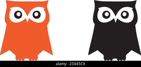 Farbenfrohes Eulendesign mit Vektor Stock Vektor