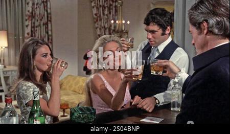 BOB AND CAROL AND TED AND ALICE 1969 Columbia Pictures Film mit von links: Natalie Wood, Dyan Cannon, Elliot Gould und Robert Culp Stockfoto