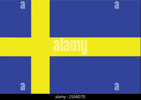 Vektor-Zeichnung der schwedischen Flagge Stock Vektor