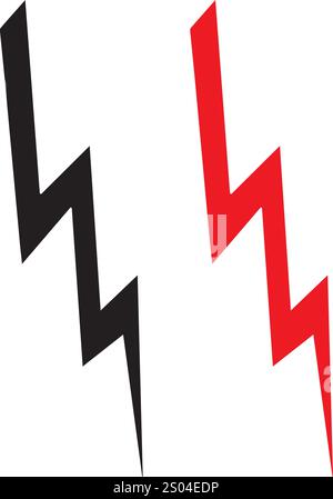 Vektor-Lightning-Zeichenkonstruktion Stock Vektor
