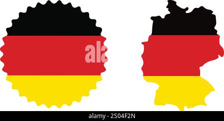 Vektor Bunte deutschland Flaggenzeichnung Stock Vektor