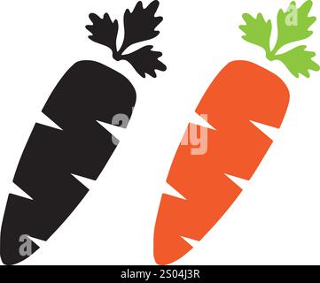 Vektor Karotte Gemüse Illustration Design Stock Vektor