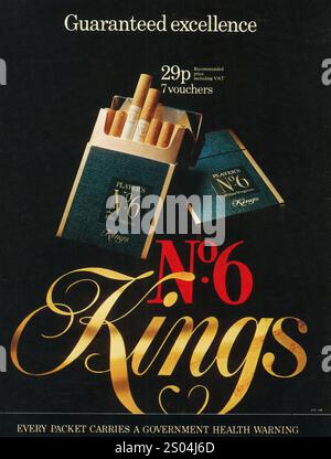 1973 UK Player's Kings N 6 Zigarettenwerbung Stockfoto