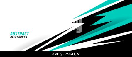 Abstrakt türkis geometrischen Formen Sport Hintergrund Design Stock Vektor