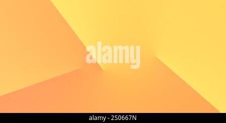 Abstraktes Hintergrunddesign in Gelb, Orange und Rot - geometrische 3D-Formen: Streifen und Linien - Farbverläufe - vielseitig bunte helle moderne St Stock Vektor