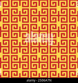 Chinesisches traditionelles nahtloses Muster, Vektorillustration Stock Vektor