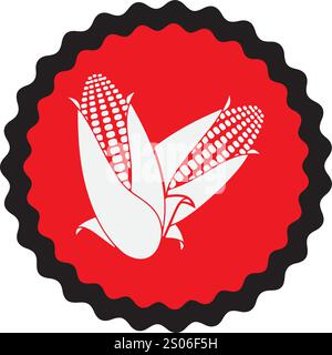 Vektor bunter Mais, klebriges Essen Design Stock Vektor