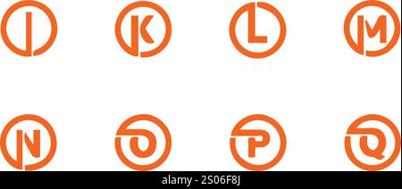 Vektor bunte Buchstaben-, Schriftart-, Alphabet-Logodesigns Stock Vektor