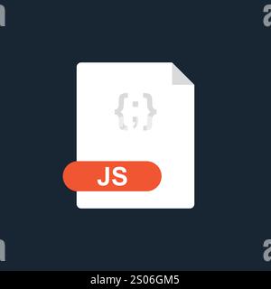 Js-Dateisymbol. Multimedia-Programmiersprache JavaScript. Vektor Stock Vektor