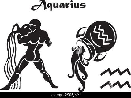 Vektor-Hintergrund mit bunten Tierkreiszeichen und Astrologie-Symbolen Stock Vektor