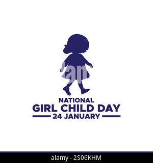 National Girl Child Day, Social Media Post Vector Design Template, Vektor Illustration von National Girl Child Day Social Media Feed Vorlage Stock Vektor