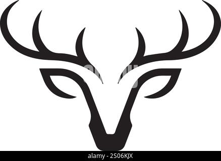 Vektorfarbenes Hirsch-Silhouettenzeichnungen Stock Vektor