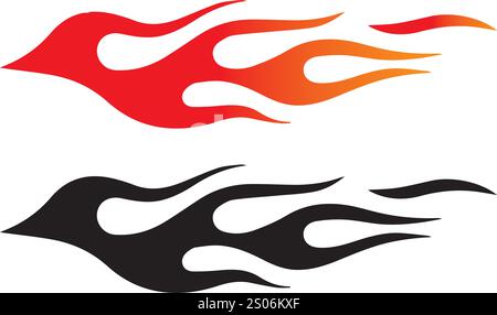 Vektor bunte Flamme, Feuer, Feuer Illustration Stock Vektor