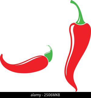 Vektor Bunte Pfeffer Set Zeichnungen Stock Vektor