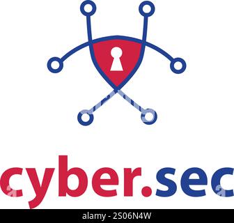 Logo für Cyber Security Links Stock Vektor