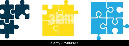 Vektor buntes Puzzle Illustration Design Stock Vektor