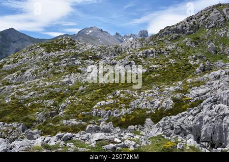 Wanderung auf Pena Main im Nationalpark Picos de Europa, Spanien Stockfoto