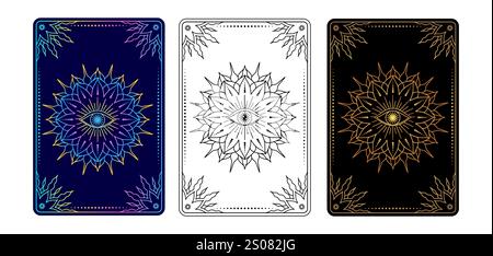 Tarotkarte mit allen sehenden Augen Stock Vektor