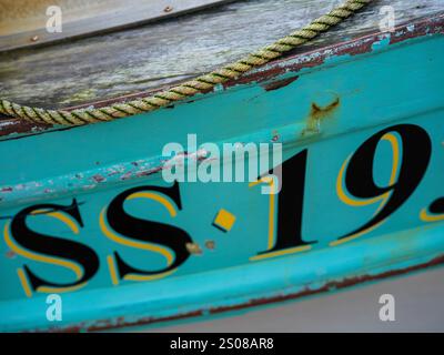 Details zu Fischerbooten im Hafen von St ives St. ives Penwith Cornwall Stockfoto