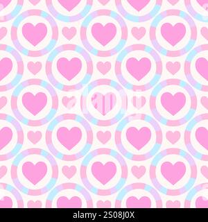 Nahtlose Muster mit rosa Herzen Stock Vektor
