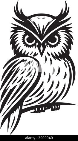 Vektor Bunte Eule, Vogel, Tier Illustration Design Stock Vektor