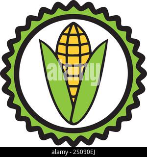 Vektor bunter Mais, klebriges Essen Design Stock Vektor