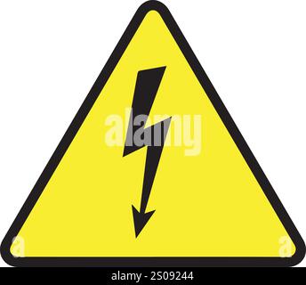 Vektor-elektrisches Warnschild, Gefahrenschild, Warnschildsymbol Stock Vektor