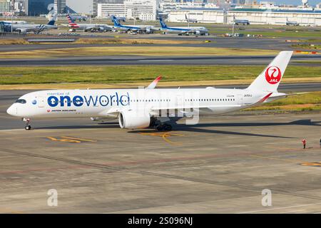 Japan – Tokio, 21. November 2024: Alle Nippon Airways (ANA Future Promise Livery) A350 in Japan Stockfoto
