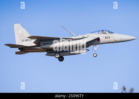 Japan, 14. November 2024: McDonnell Douglas F-15J Eagle auf der Komatsu Air Base in Japan Stockfoto