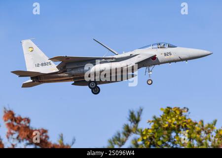 Japan, 14. November 2024: McDonnell Douglas F-15J Eagle auf der Komatsu Air Base in Japan Stockfoto