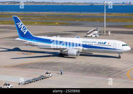 Japan – Tokio, 21. November 2024: ANA B767 in Japan Stockfoto
