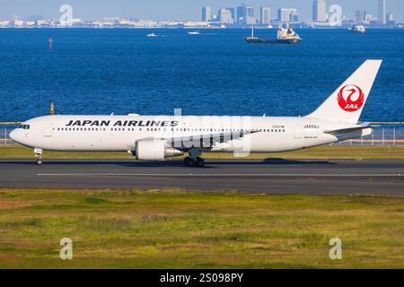 Japan – Tokio, 21. November 2024: JAL Japan Airlines (Tokyo DisneySea Livery) B767 in Japan Stockfoto