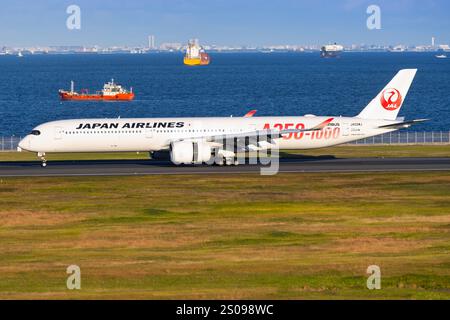 Japan – Tokio, 21. November 2024: Alle Nippon Airways (ANA Future Promise Livery) A350 in Japan Stockfoto