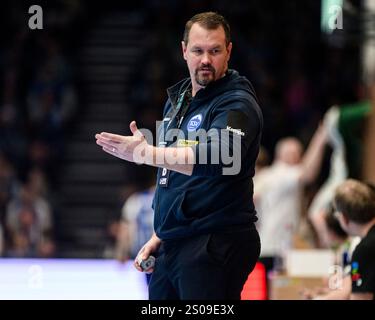 Eisenach, Deutschland. Dezember 2024. Misha Kaufmann (Trainer, ThSV Eisenach) GER, Thüringen, ThSV Eisenach gegen HSV Hamburg, Handball, Daikin 1. Handballbundesliga, 17.Spieltag, Saison 2024/2025, Donnerstag, 26.12.2024, 17,30 Uhr Foto: Eibner-Pressefoto/Martin Herbst Credit: dpa/Alamy Live News Stockfoto