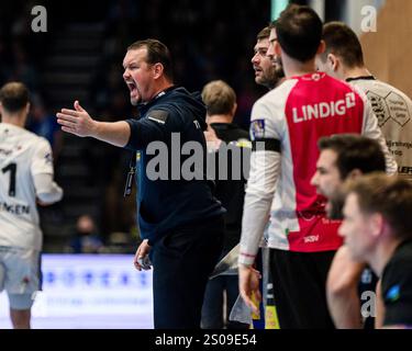 Eisenach, Deutschland. Dezember 2024. Misha Kaufmann (Trainer, ThSV Eisenach) GER, Thüringen, ThSV Eisenach gegen HSV Hamburg, Handball, Daikin 1. Handballbundesliga, 17.Spieltag, Saison 2024/2025, Donnerstag, 26.12.2024, 17,30 Uhr Foto: Eibner-Pressefoto/Martin Herbst Credit: dpa/Alamy Live News Stockfoto