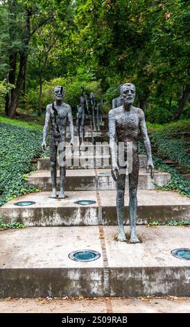 Gedenkstätte für die Opfer des Kommunismus durch den tschechischen Bildhauer Olbram Zoubek in den Gärten von Petřín, Bezirk Malá Strana (Kleinstadt), Prag, Tschechien Stockfoto