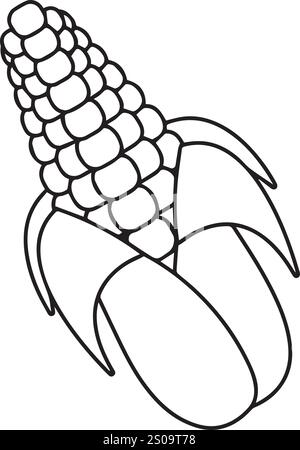 Vektor bunter Mais, klebriges Essen Design Stock Vektor