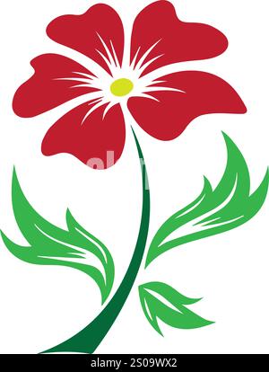 Vektorblatt, Kaktus, Rose, Gänseblümchenzeichnungen Stock Vektor