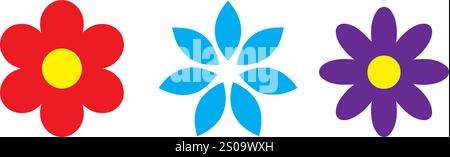 Vektorblatt, Kaktus, Rose, Gänseblümchenzeichnungen Stock Vektor