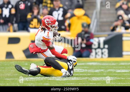 Pittsburgh, Pa, USA. Dezember 2024. 25. Dezember 2024: Xavier würdiger Platz 1 bei den Pittsburgh Steelers vs Kansas City Chiefs im Acrisure Stadium in Pittsburgh, PA. Brook Ward/scheinbare Media Group (Kreditbild: © AMG/AMG via ZUMA Press Wire) NUR REDAKTIONELLE VERWENDUNG! Nicht für kommerzielle ZWECKE! Stockfoto