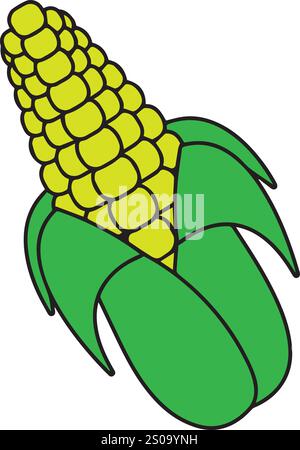 Vektor bunter Mais, klebriges Essen Design Stock Vektor