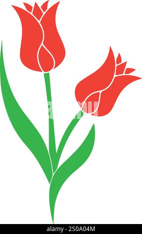 Vektorblatt, Kaktus, Rose, Gänseblümchenzeichnungen Stock Vektor