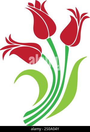 Vektorblatt, Kaktus, Rose, Gänseblümchenzeichnungen Stock Vektor