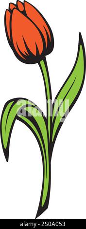 Vektorblatt, Kaktus, Rose, Gänseblümchenzeichnungen Stock Vektor