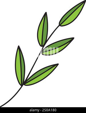 Vektorblatt, Kaktus, Rose, Gänseblümchenzeichnungen Stock Vektor