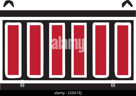 Vektor-Container-Haus-Zeichnung Design Stock Vektor