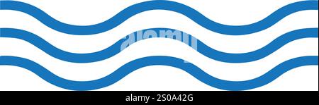 Vektorwind, Wetter, Wellenillustration Stock Vektor