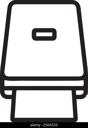 Vektorcomputer, Tablet, Computerzubehör technische Produktzeichnungen Stock Vektor