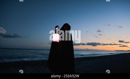 Lila Licht Im Mystery Man Dance Stockfoto